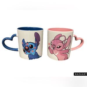 Disney Stitch and Angel Valentines Mug Set
